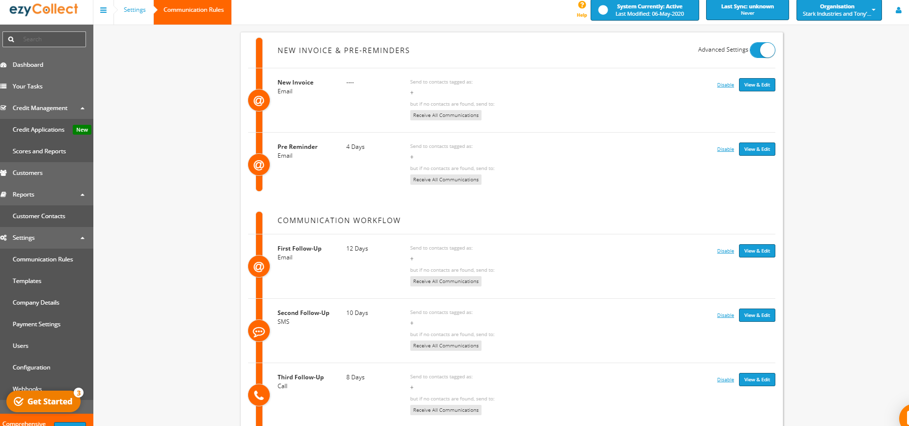 ezyCollect Workflows