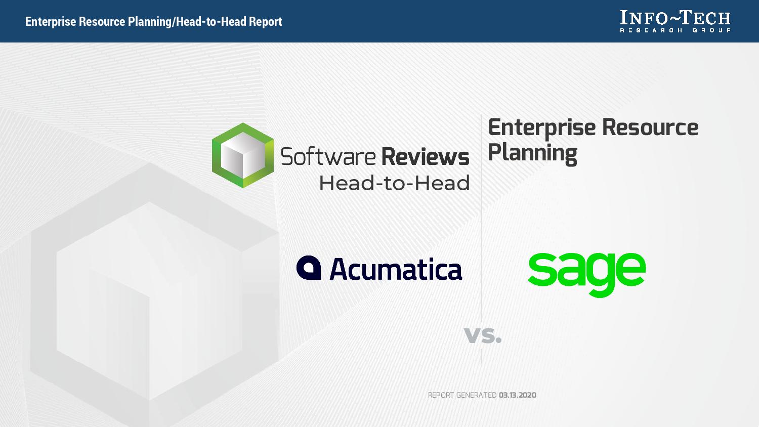 Avis sur les logiciels ERP: Acumatica vs Sage, page 0
