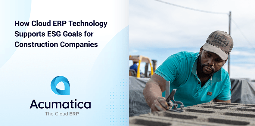 How Cloud ERP Technology Supports ESG Goals for Construction Companies