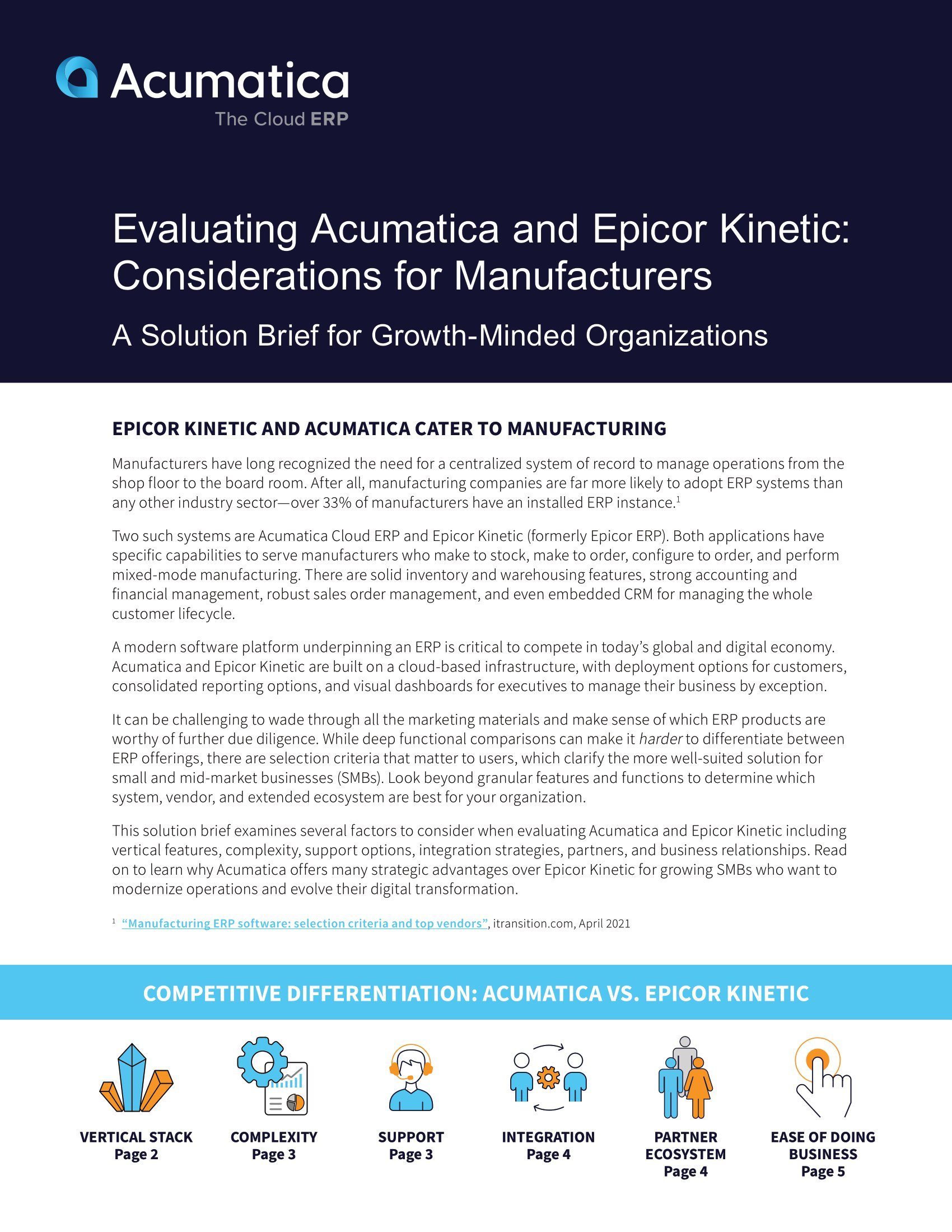 Dig Into the Differences Between Acumatica and Epicor Kinetic