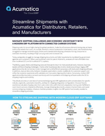 Why Modern Cloud ERP Applications and Connected Shipping is a Must for Today’s Distributors, Retailers, and Manufacturers