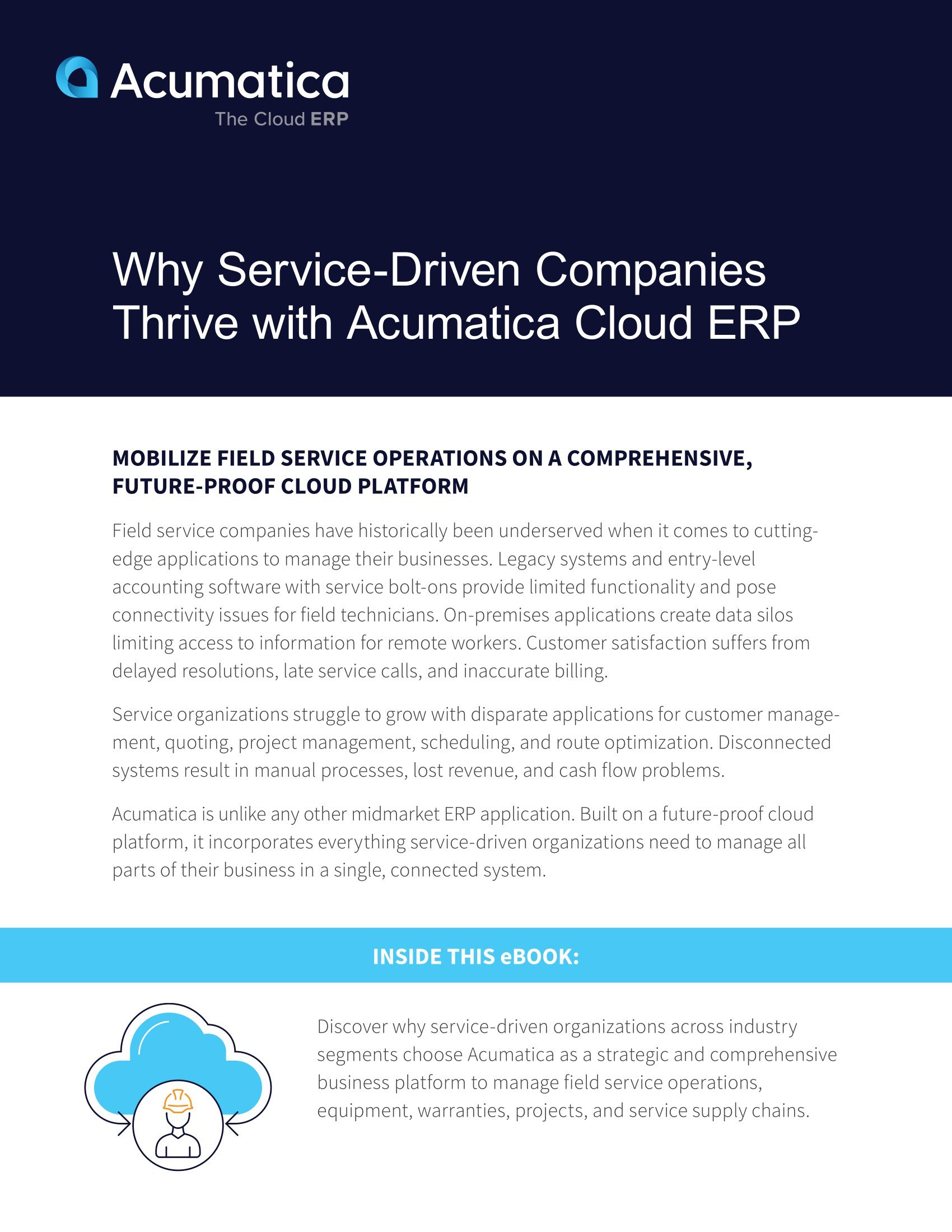 Pourquoi les entreprises axées sur les services prospèrent avec Acumatica Cloud ERP