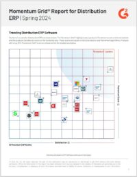 G2 Momentum Grid® Report for Distribution ERP | Spring 2024