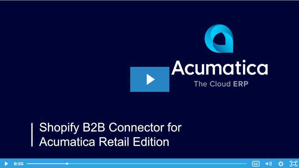 Acumatica Shopify Intégration native B2B