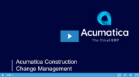 Gestion du changement de construction d’Acumatica