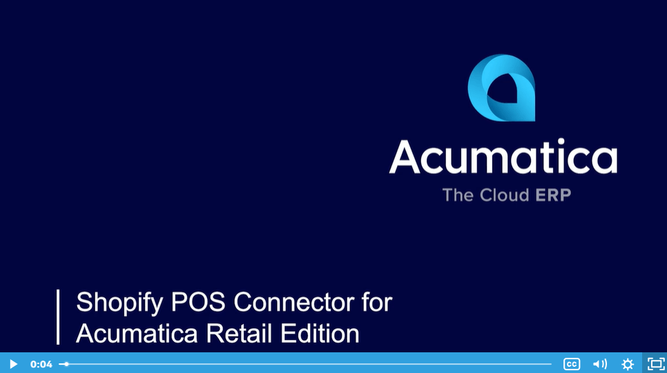 Acumatica Shopify POS Connector