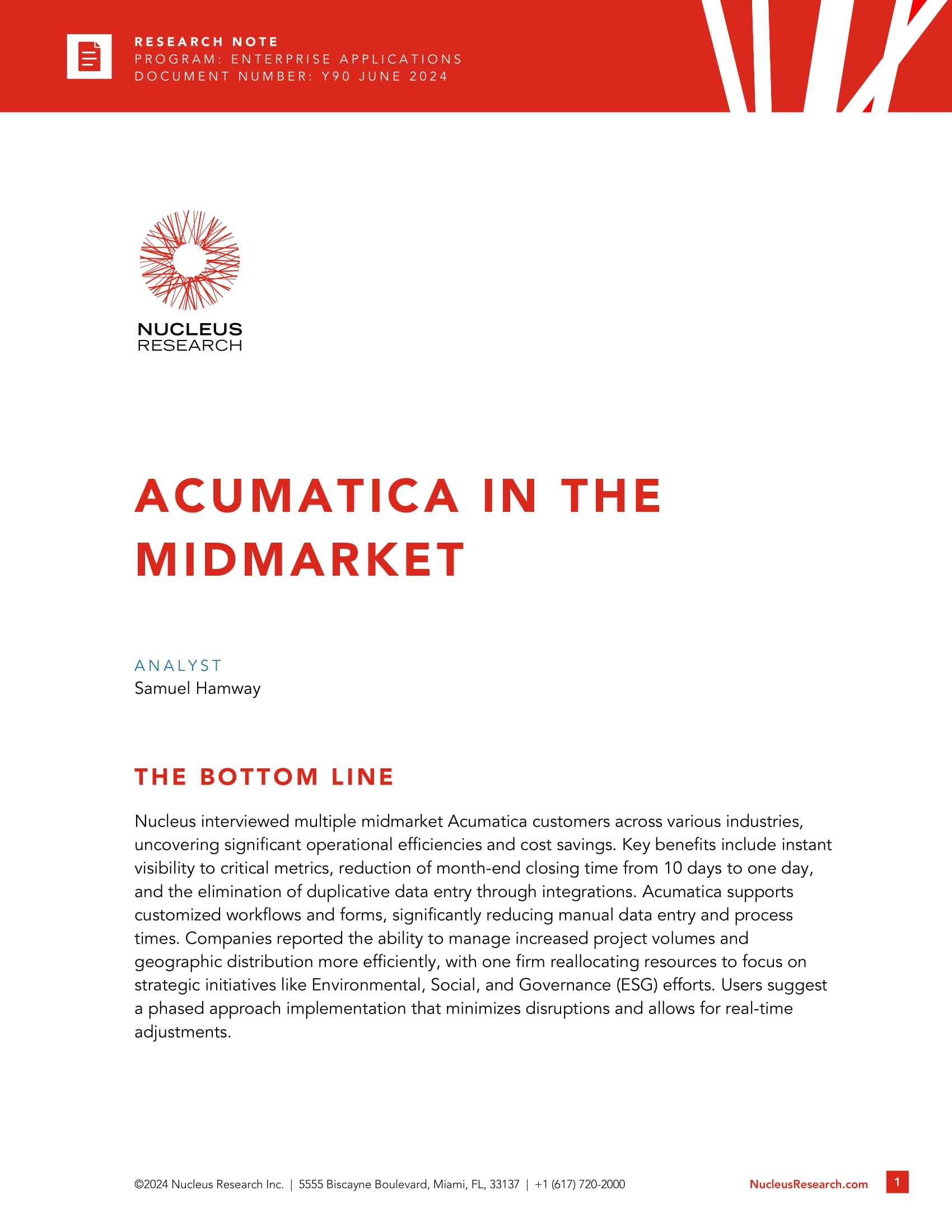 Nucleus Research: Acumatica In The MidMarket