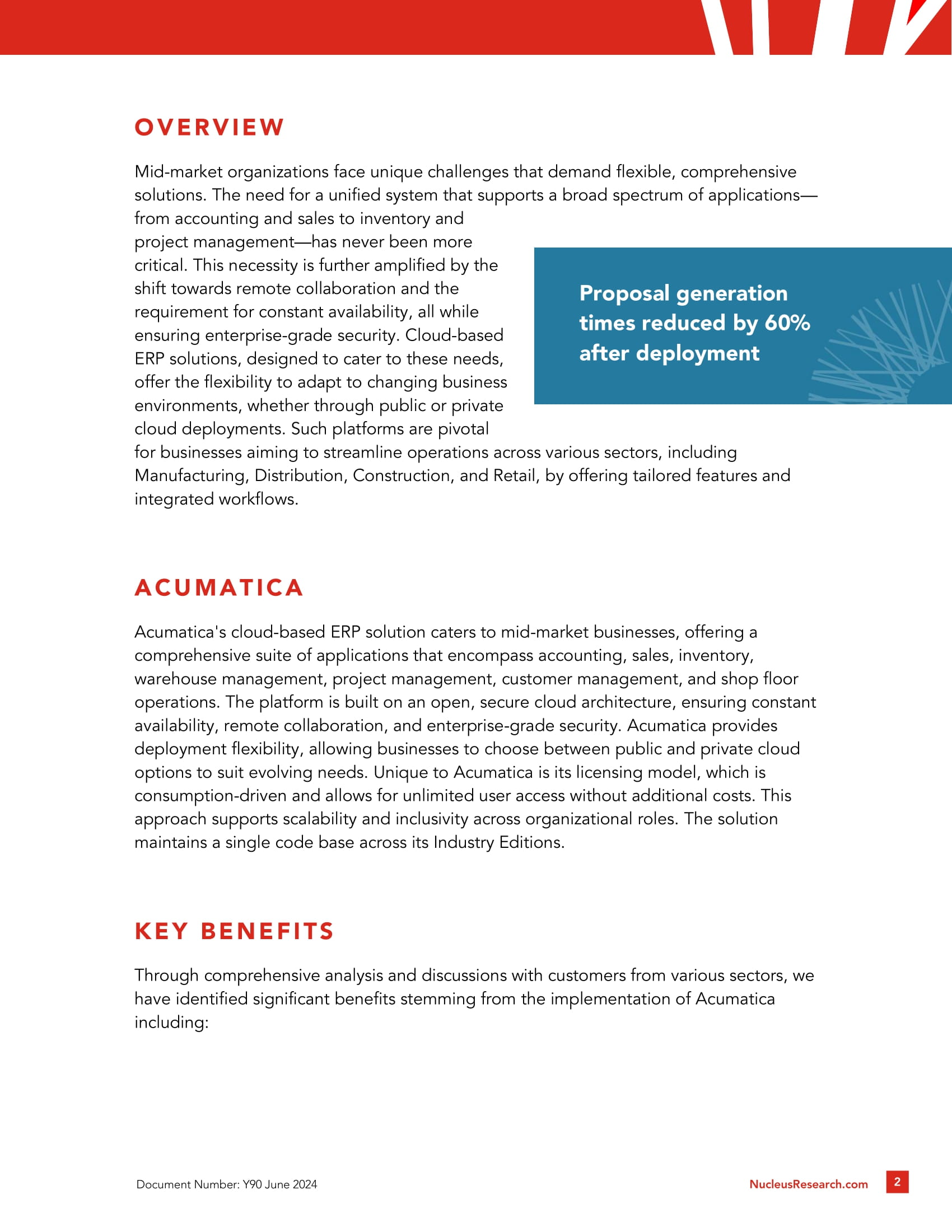 Nucleus Research découvre des avantages significatifs pour les clients d'Acumatica, page 1