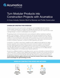 Turn Modular Products into  Construction Projects with Acumatica