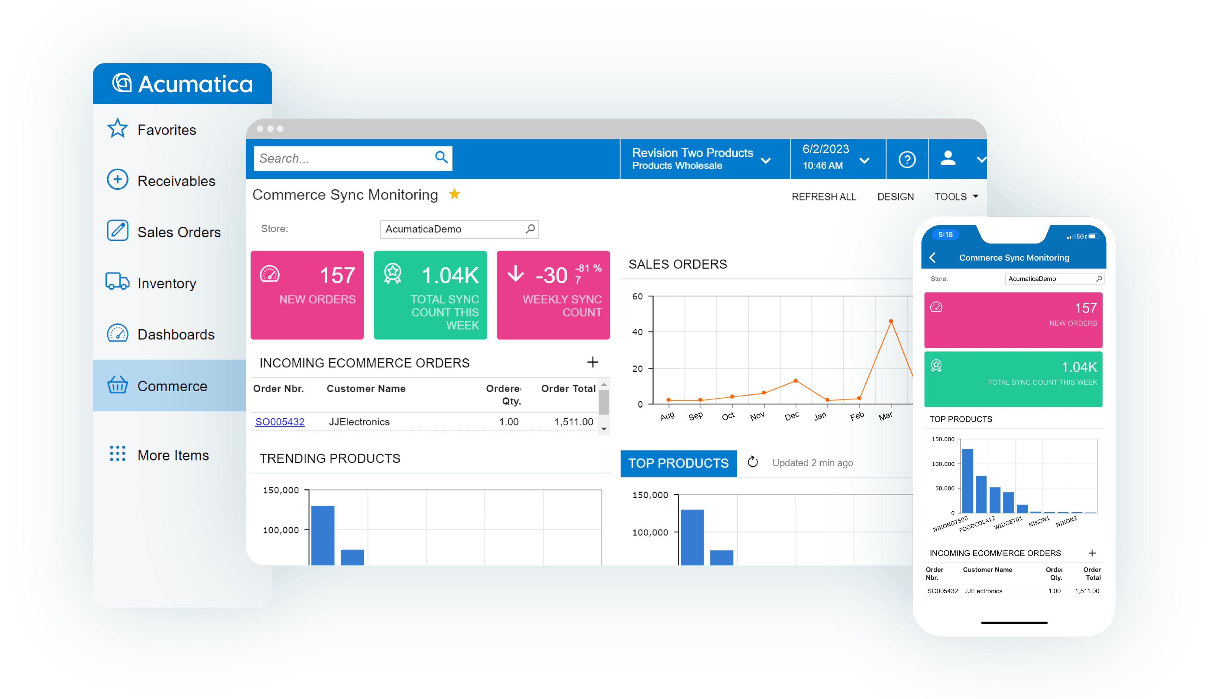 Capture d’écran du produit de l’industrie de la vente au