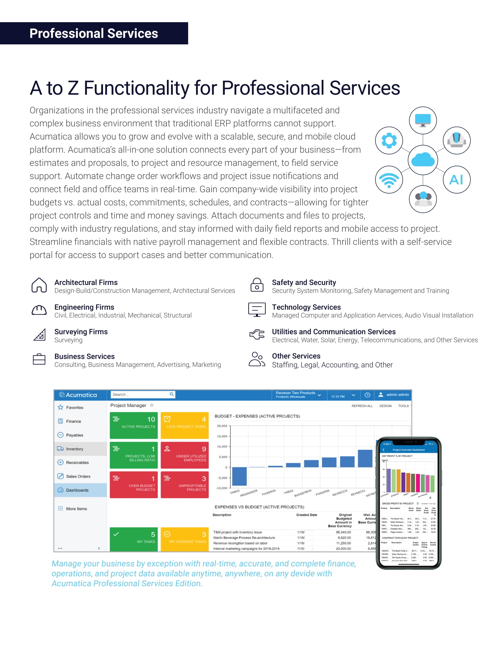 Transformez la réalisation de vos projets avec Acumatica Professional Services Edition, page 2