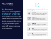 Professional Services Edition Checklist