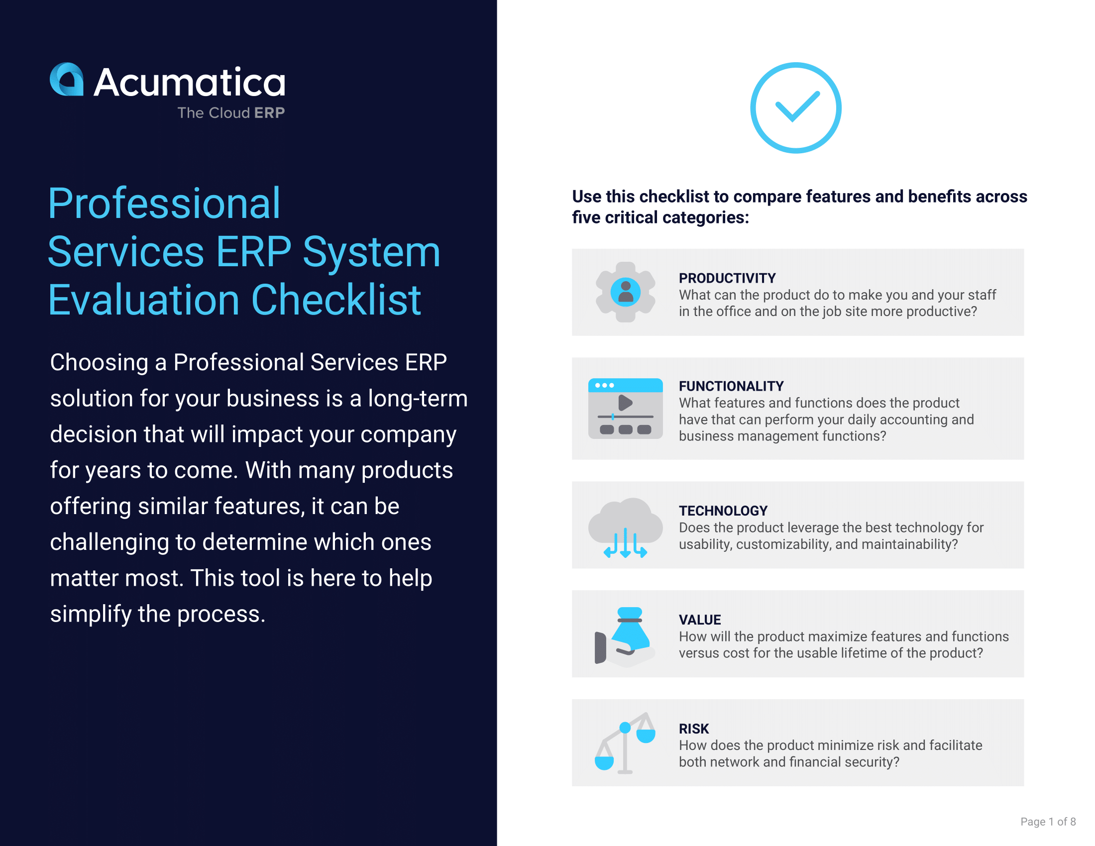 Lista de comprobación de la Edición de Servicios Profesionales