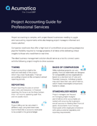 Project Accounting Guide for Professional Services