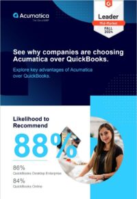 Pourquoi Acumatica surpasse QuickBooks