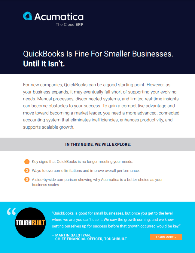 QuickBooks is Fine for Small Businesses. Until It Isn’t. 