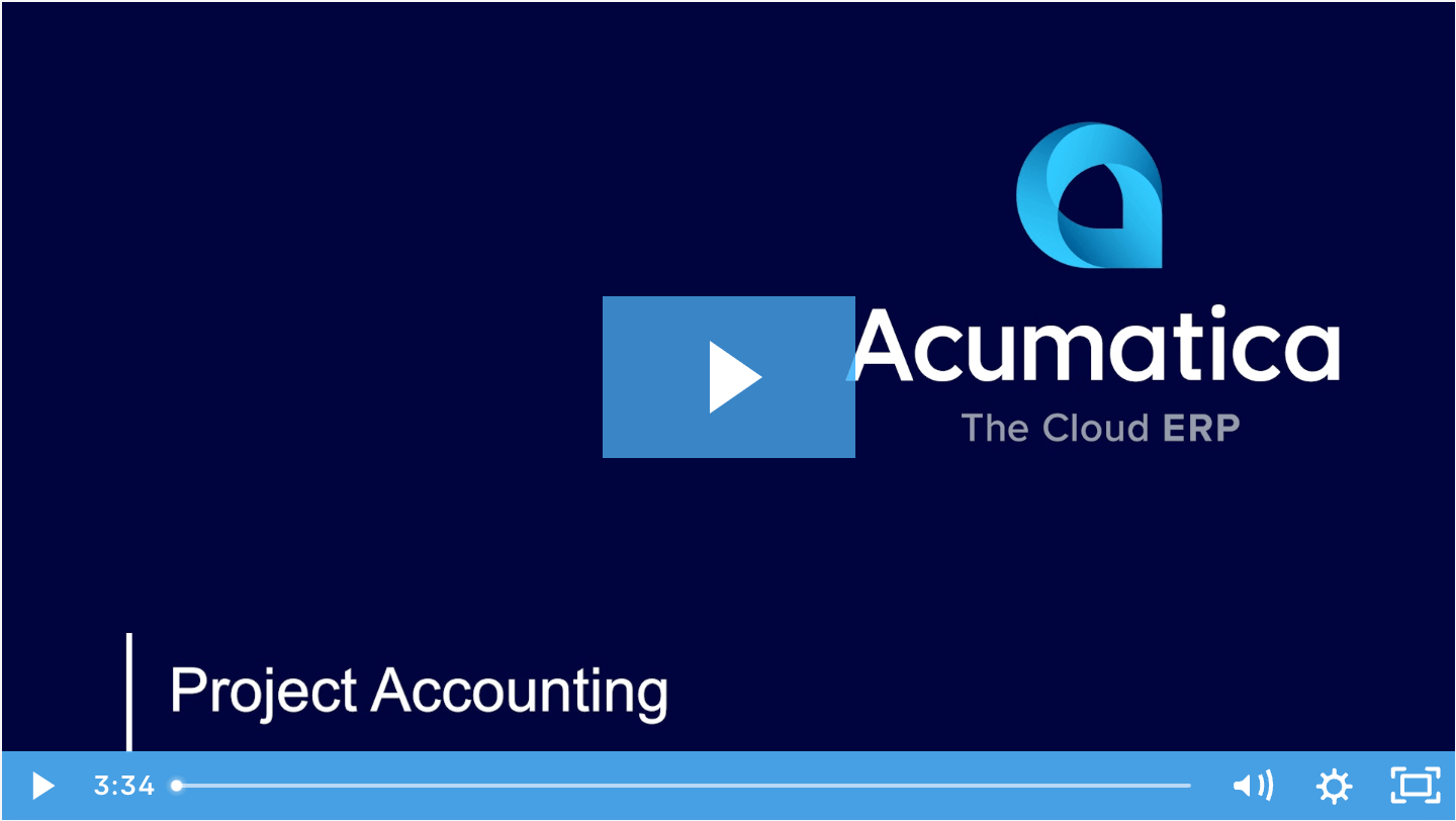 Acumatica Project Accounting