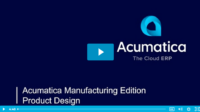 Acumatica Manufacturing Product Design