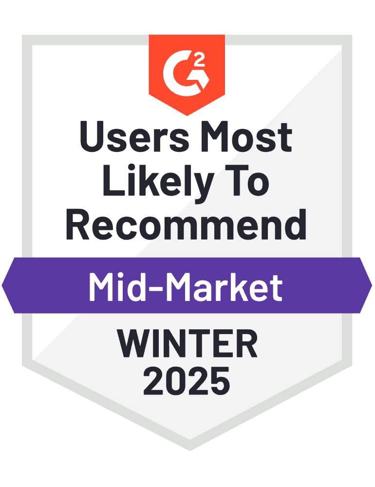 2025 G2 Users Most Likely to Recommend