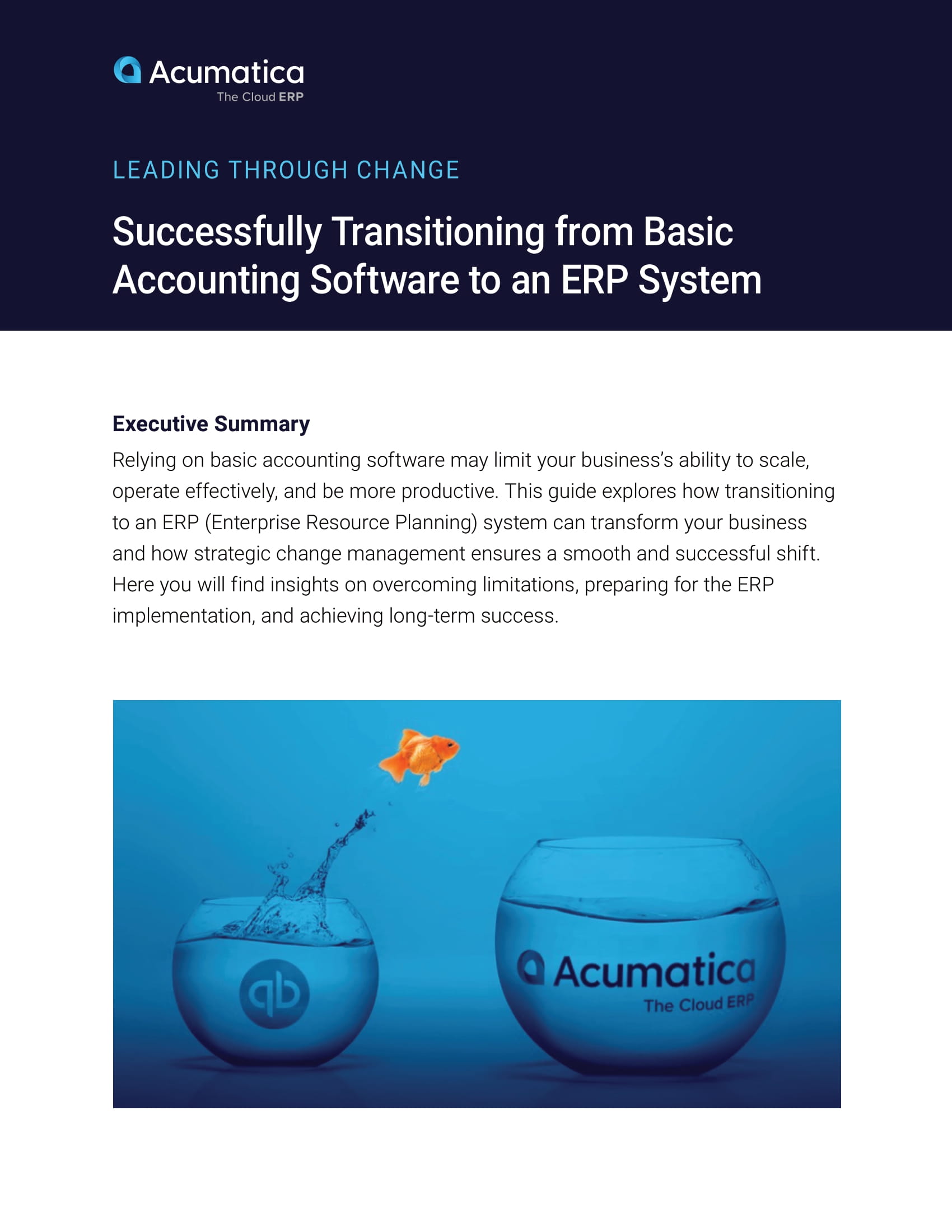 Leading Through Change: Successfully Transitioning from Basic Accounting Software to an ERP System