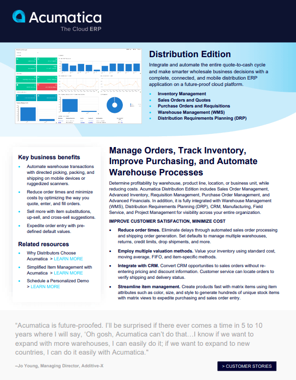 Distribution Edition Product Sheet