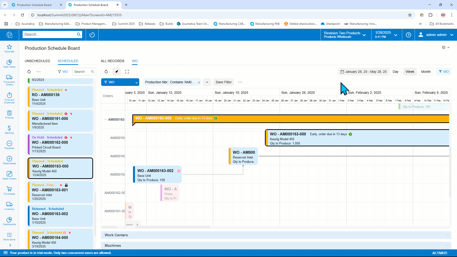 Manufacturing-Master-Schedule-View