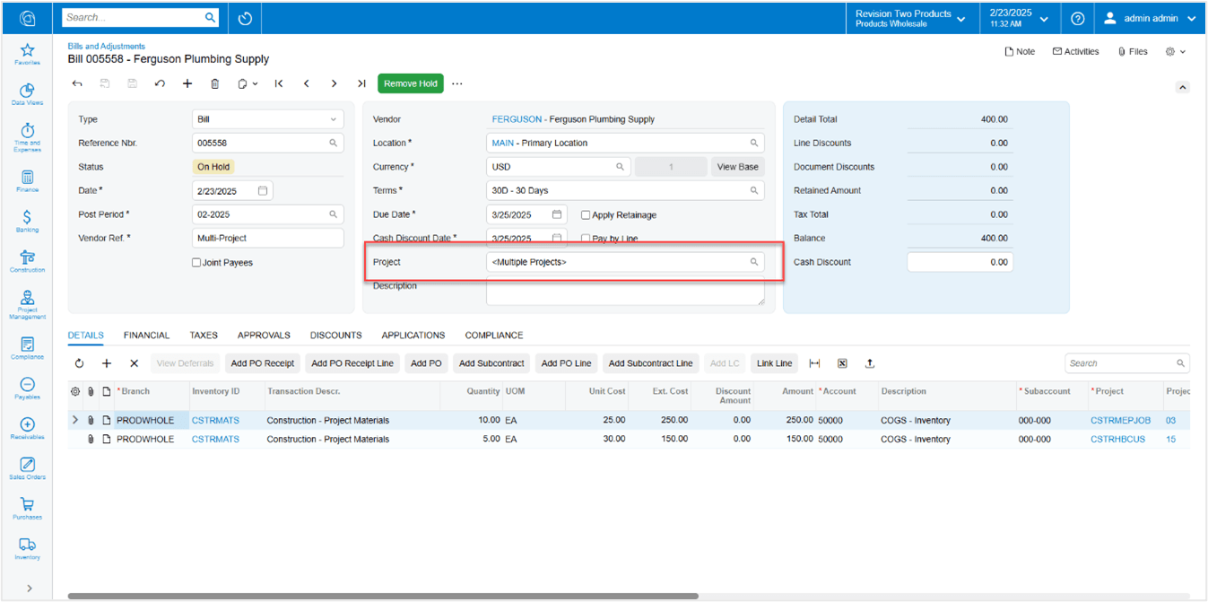 Construction-Multi-Project-Documents