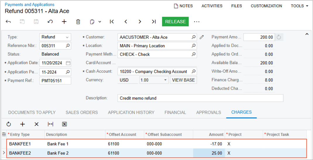 Accounting-CRM-Refund-Finance-Charge